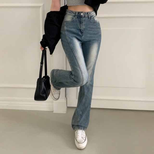[🌺봄시즌🌺/기장선택] 클래스 완벽라인 절개 부츠컷 청바지 딥워싱 부츠컷 데님팬츠 상세 이미지 20