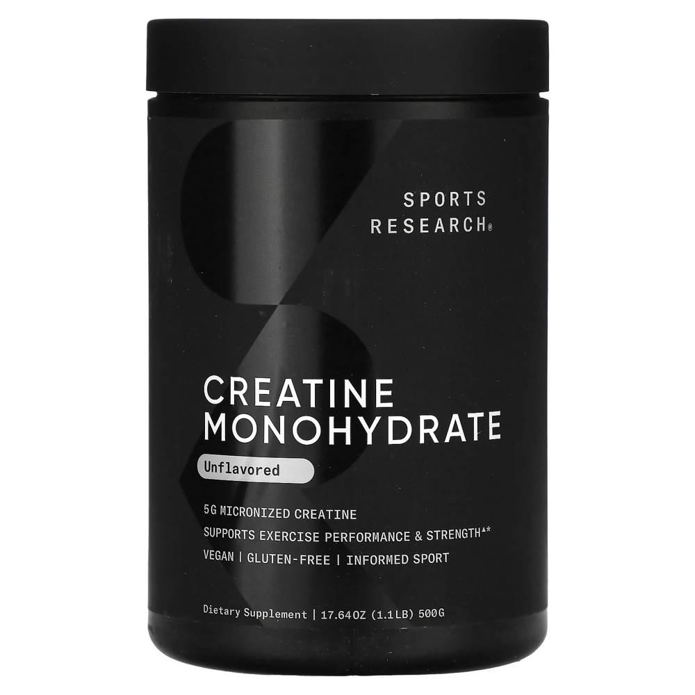 스포츠리서치 크레아틴 모노하이드레이트 파우더 분말 무향 Creatine 500g - 상품 이미지
