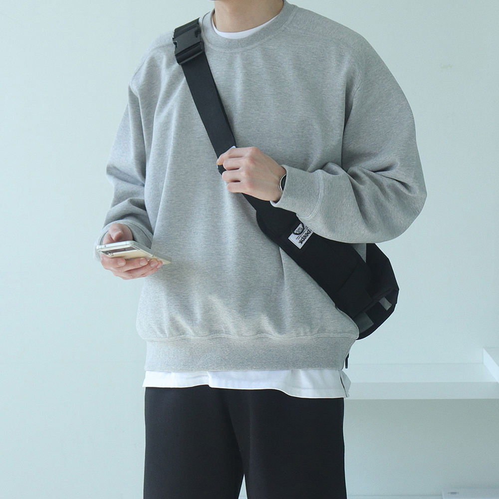 남자맨투맨 수미파 면 긴팔티 남자오버핏맨투맨 - 상세 이미지 2