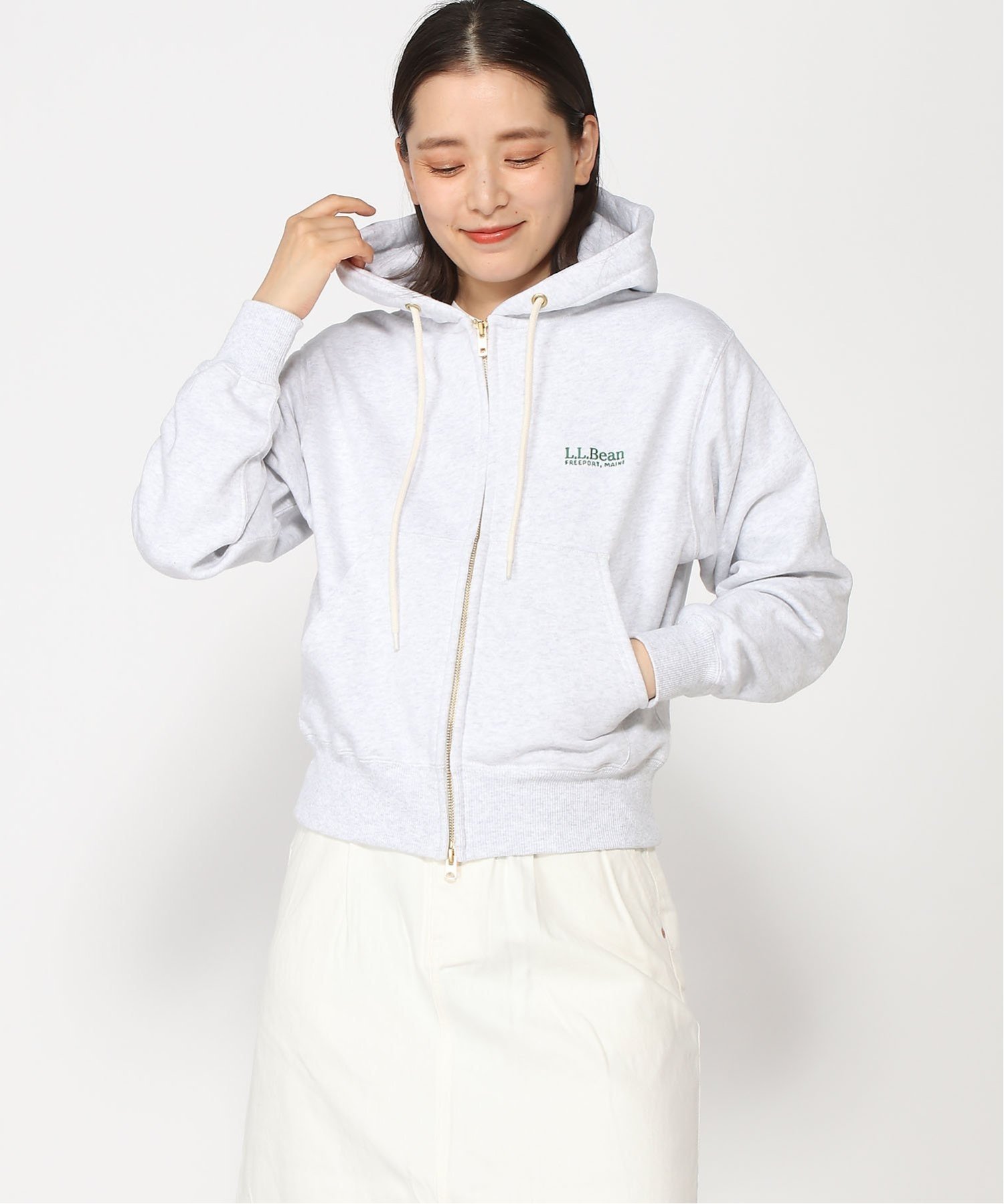 엘엘빈 후드 집업 크롭 숏 재킷 여성 자켓 후디 5컬러 LLBean - 상품 이미지
