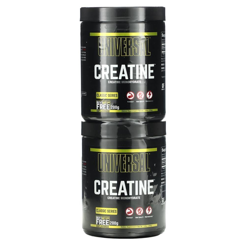 유니버설 뉴트리션 크레아틴 모노하이드레이트 파우더 분말 무향 Creatine 200g (2통) - 상품 이미지