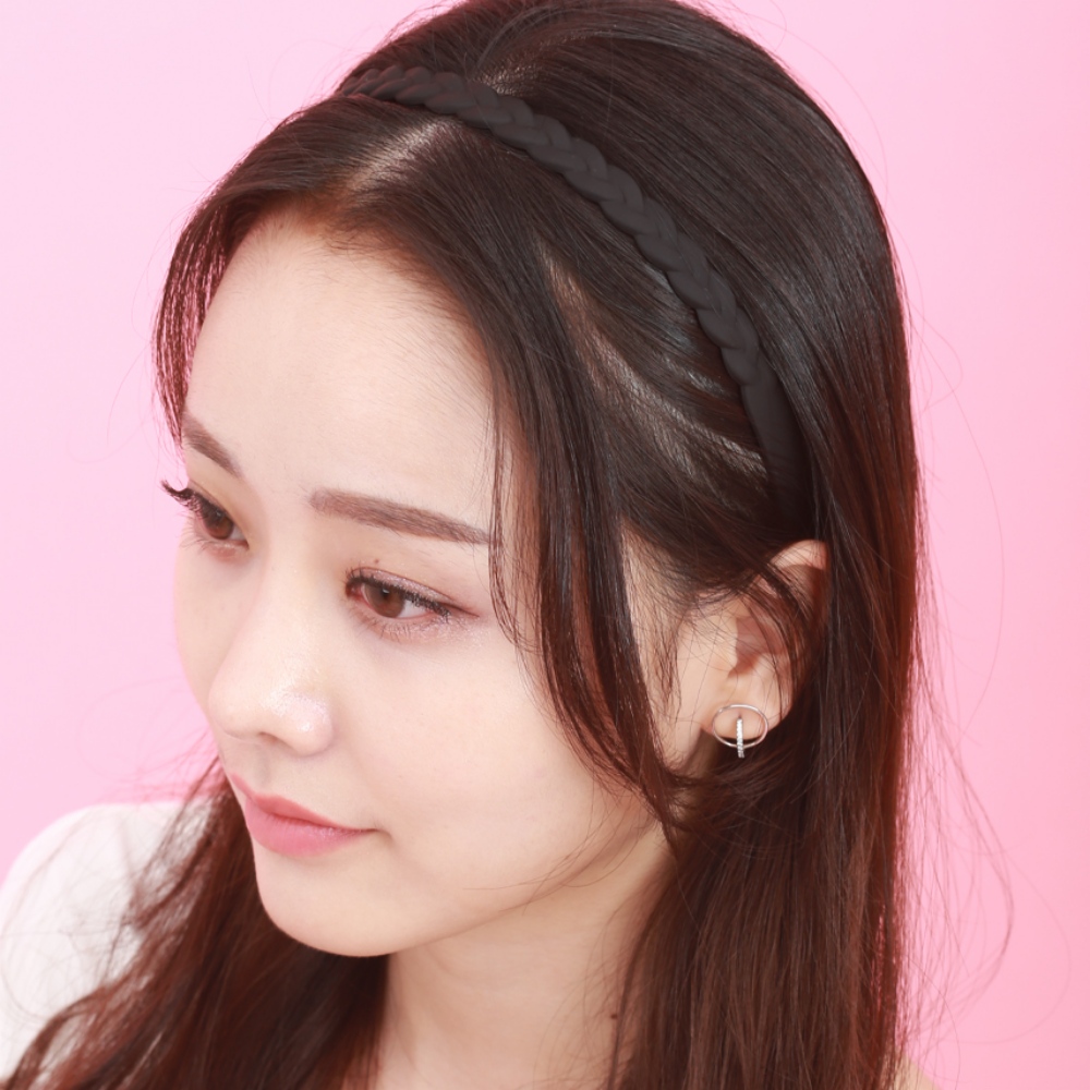 벼머리띠 머리안아픈머리띠 플라스틱 꽈배기 땋은 - 상세 이미지 2