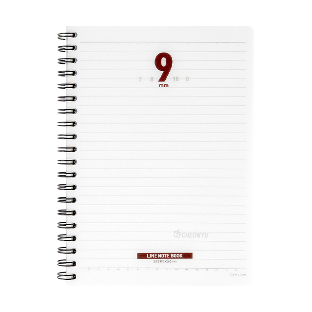 PP 스프링 줄노트 9mm 중학생노트 120매 고등학생 대학생 - 메인 이미지