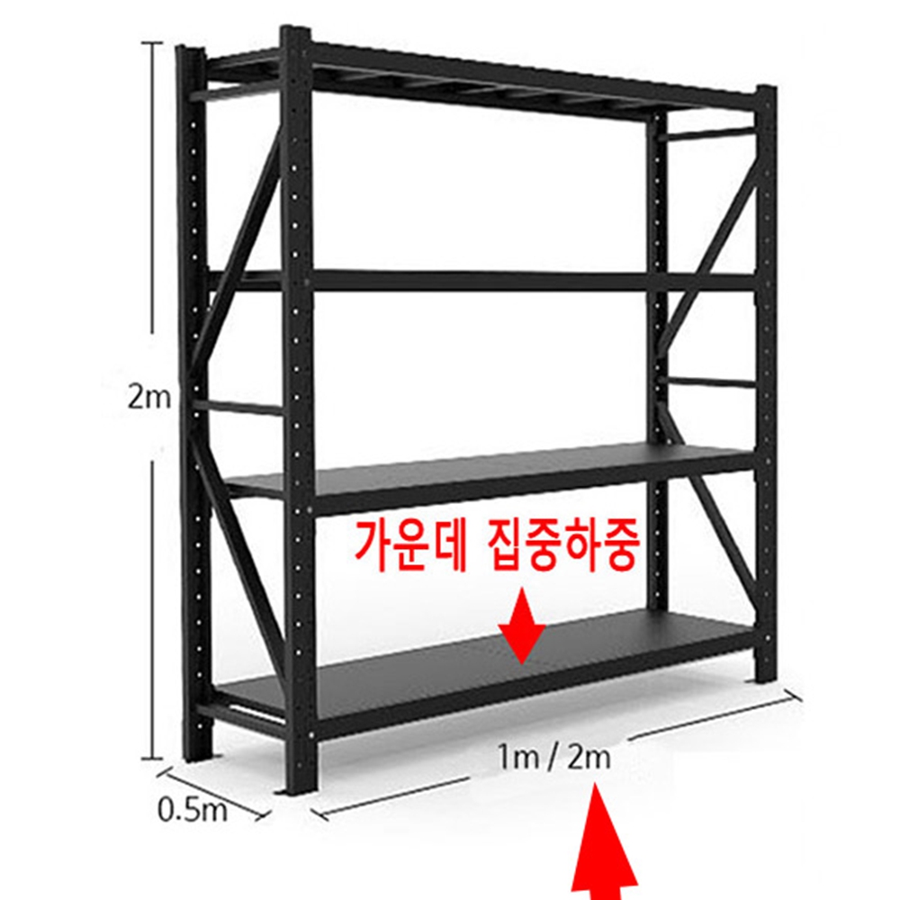 베란다철제선반 세탁실 창고조립식앵글 4단 - 상세 이미지 2