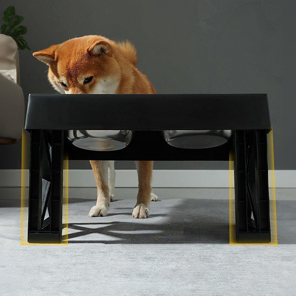 뽈뽈 전견용식기 각도조절 밥그릇 슬로우 식기 포함 2구