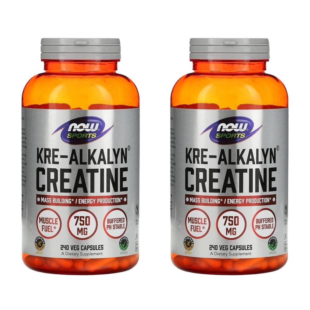 나우 크레 알카린 크레아틴 750mg 캡슐 Creatine 240정 (2개) - 상품 이미지