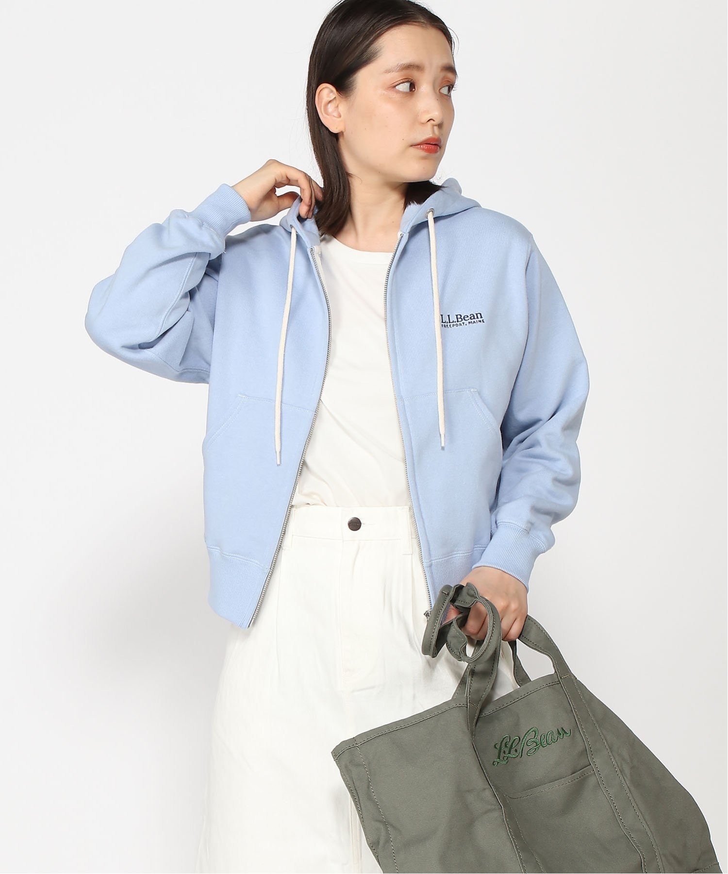 엘엘빈 후드 집업 크롭 숏 재킷 여성 자켓 후디 5컬러 LLBean - 상세 이미지 5