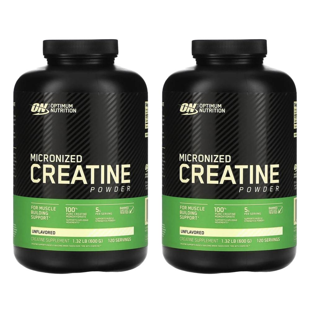 옵티멈 크레아틴 모노하이드레이트 파우더 분말 무향 Creatine 600g (2개) - 상품 이미지