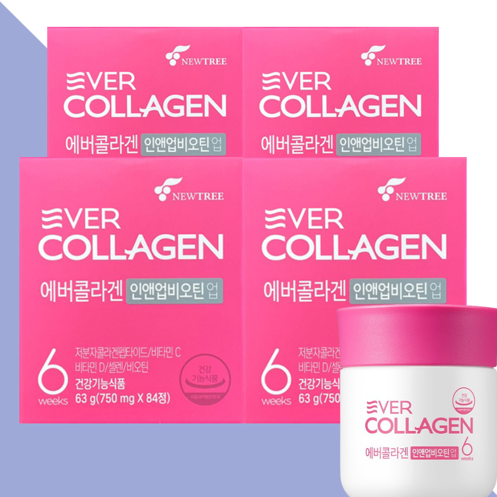 에버콜라겐 인앤업 비오틴업 뉴트리 84정X4개 - 메인 이미지