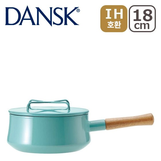 DANSK 덴스크 법랑 편수 냄비 18cm 코벤스타일 2 833298N (인덕션 가능) : 퍼니민트