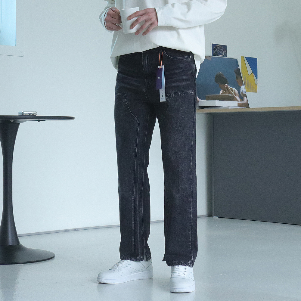 남자청바지 빅사이즈 일자핏 테이퍼드핏 청바지 - 상세 이미지 3