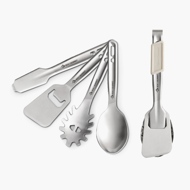 씨투써밋 디투어 키친툴 4P 세트 백패킹 경량 집게 스테인레스 조리 도구