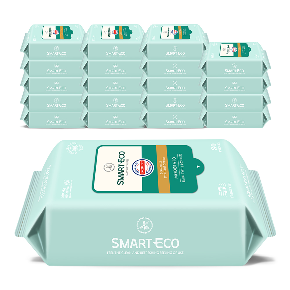 스마트에코 아기물티슈 모데라토 80매 리필형 20팩