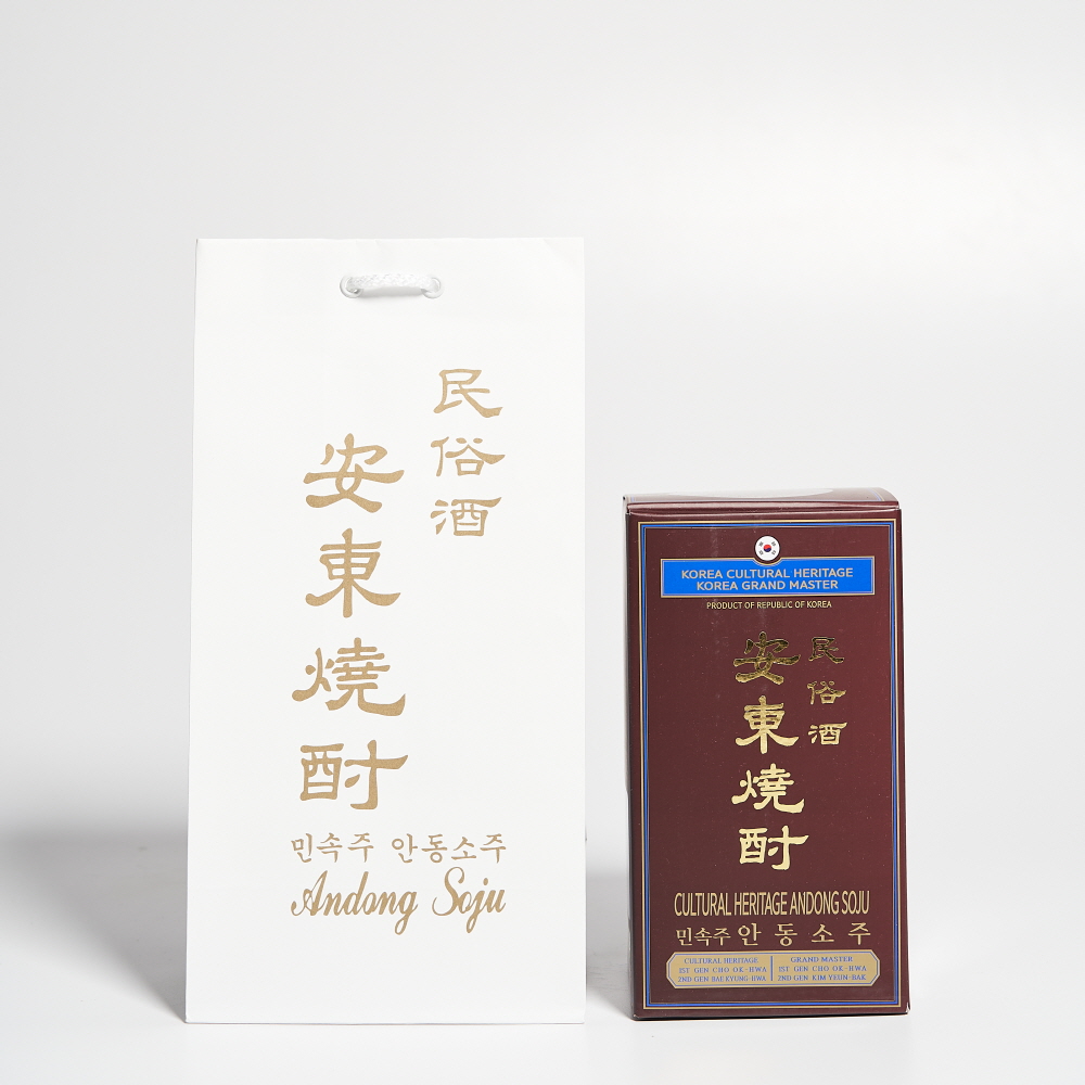 조옥화 안동소주 민속주 양반탈 45도 400ml 김연박 2대 명인 (케이스,쇼핑백) - 상세 이미지 4