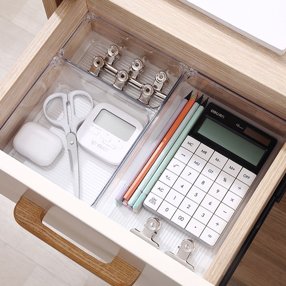 서랍정리함 칸막이수납함 책상수납 아크릴 화장품 화장대 서랍정리트레이 세트G - 상세 이미지 2