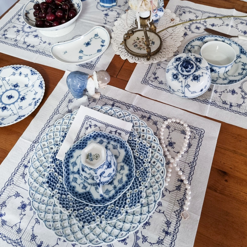 덴마크 로얄 블루플루티드 장식 냅킨 royal napkins denmark - 상세 이미지 4