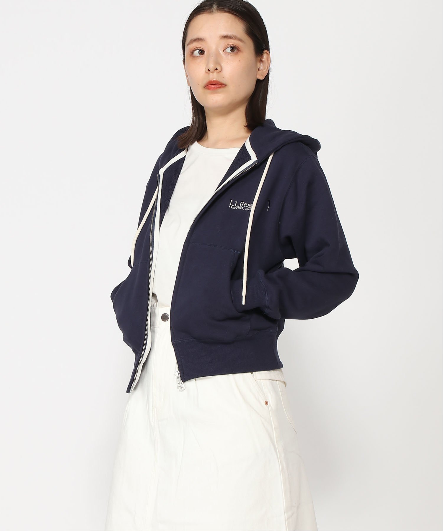 엘엘빈 후드 집업 크롭 숏 재킷 여성 자켓 후디 5컬러 LLBean - 상세 이미지 2