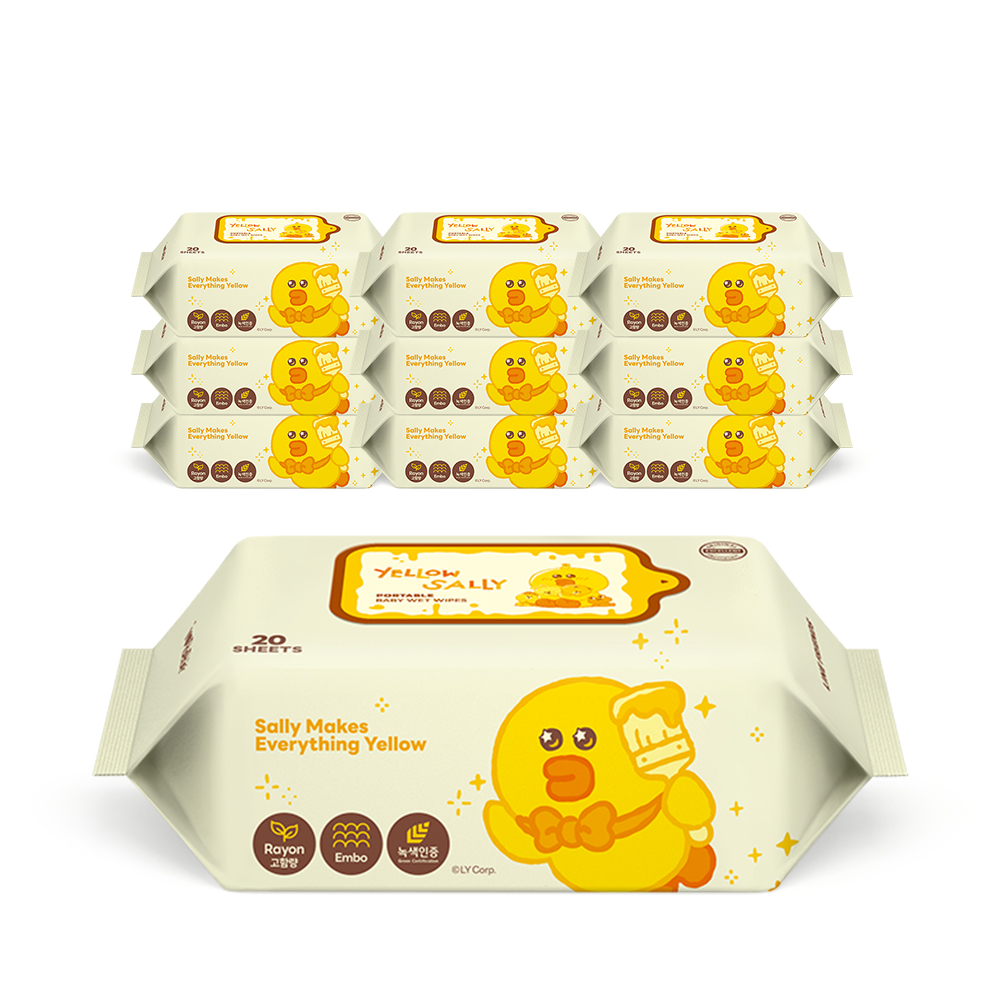 아이러브베베 라인프렌즈 버블에디션 비데 30매 10팩 화장실용 아기물티슈