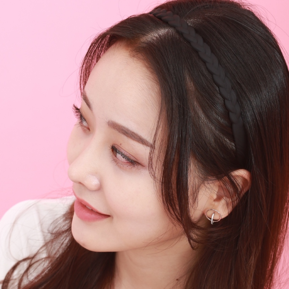 벼머리띠 머리안아픈머리띠 플라스틱 꽈배기 땋은 - 상세 이미지 4