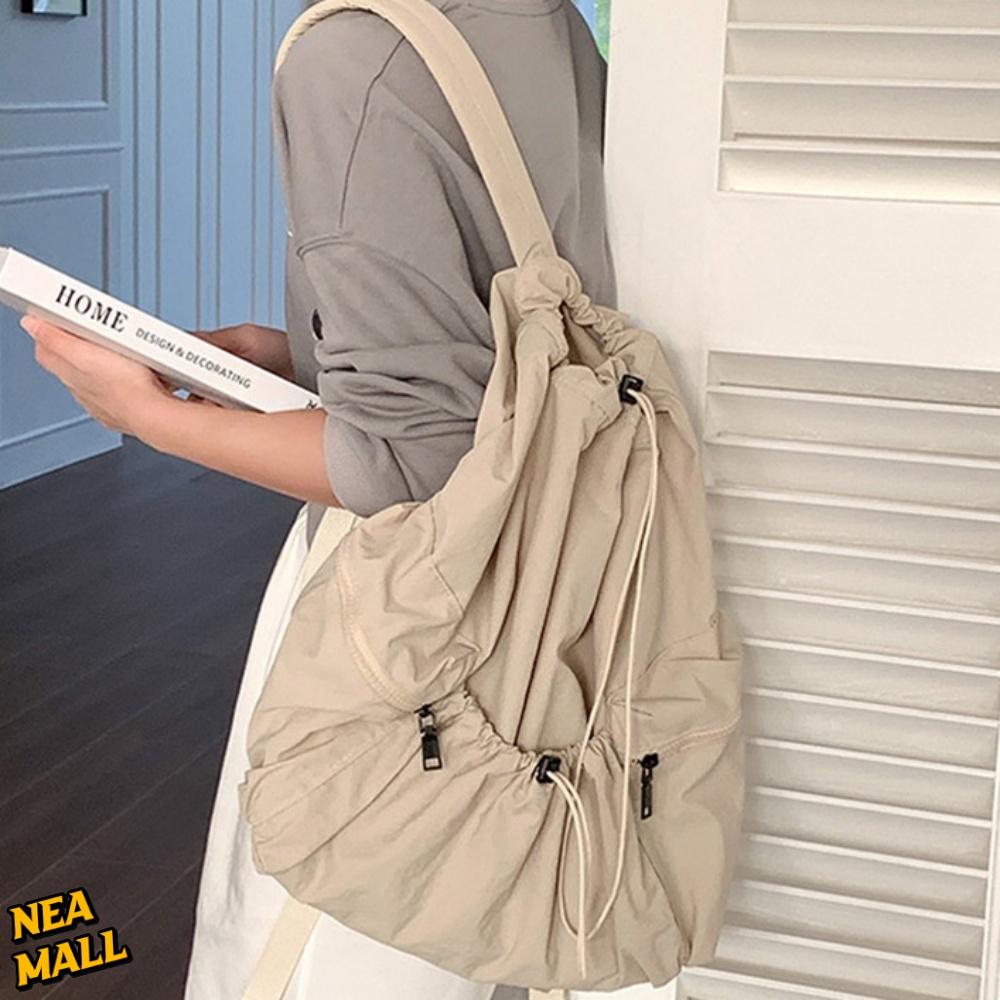 나일론 스트링 백팩 여자대학생백팩 중 고등 학생백팩