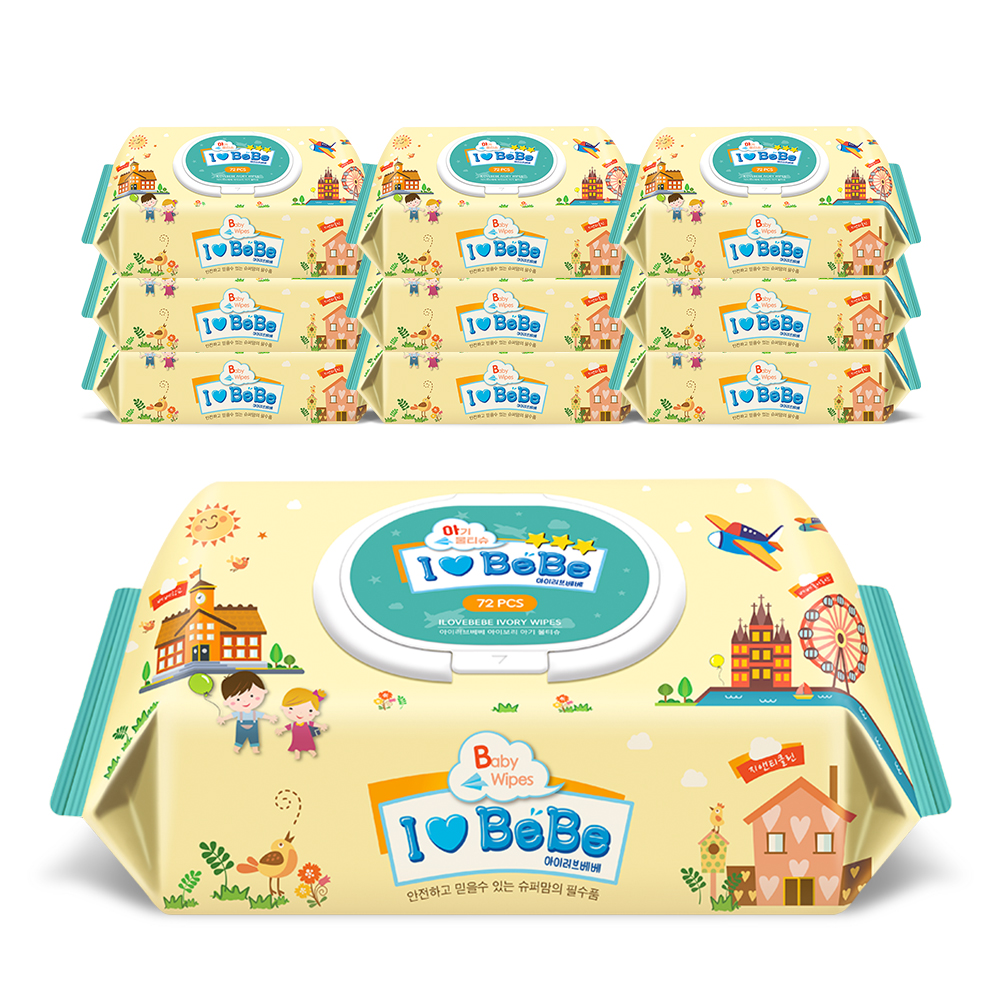 아이러브베베 아이보리 캡형 72매, 10개
