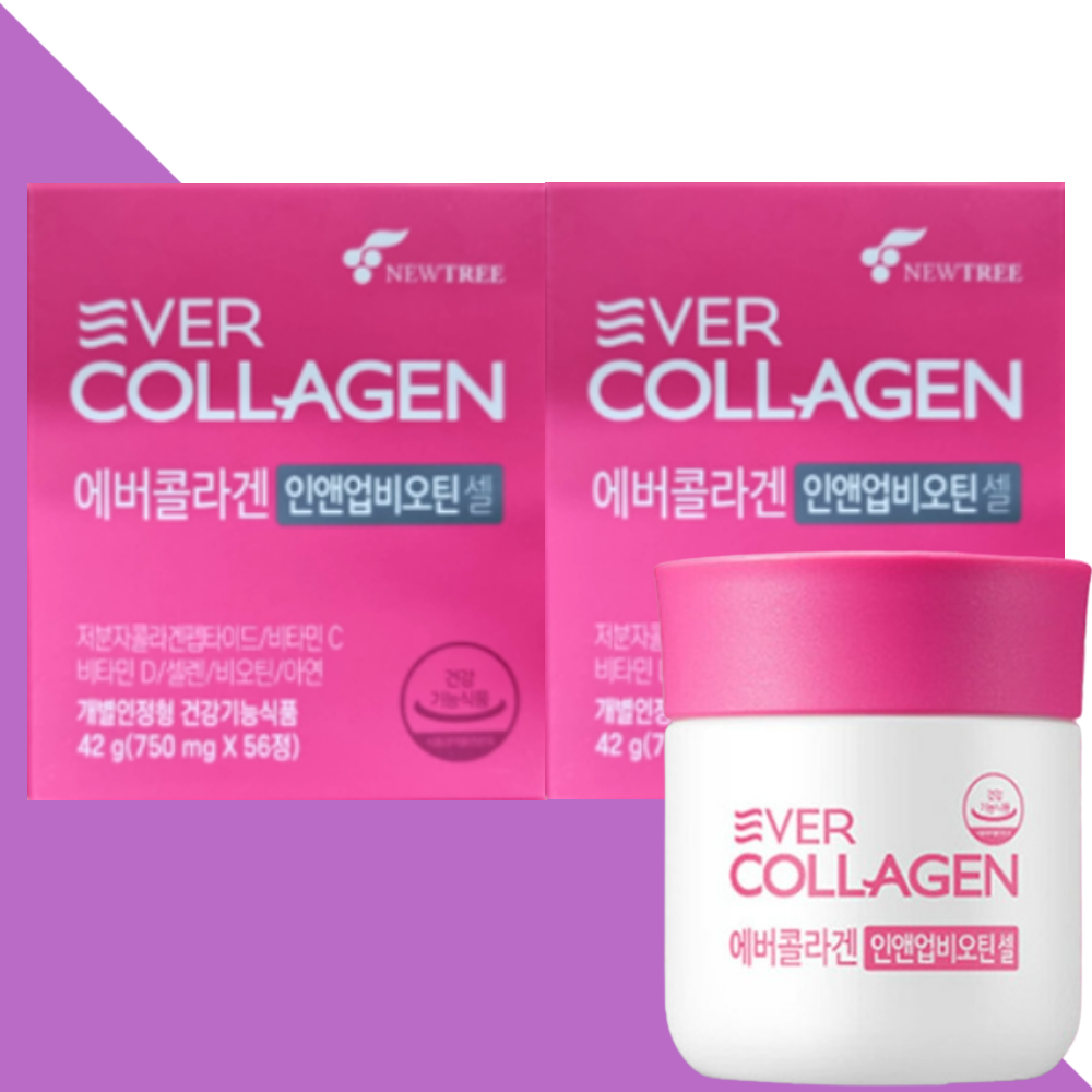 에버콜라겐 인앤업 비오틴셀 뉴트리 56정X2개 - 메인 이미지