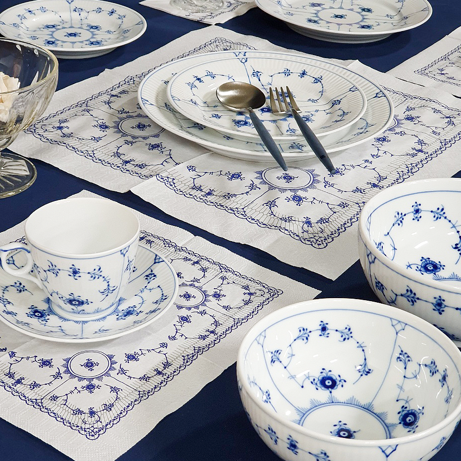 덴마크 로얄 블루플루티드 장식 냅킨 royal napkins denmark - 상세 이미지 5