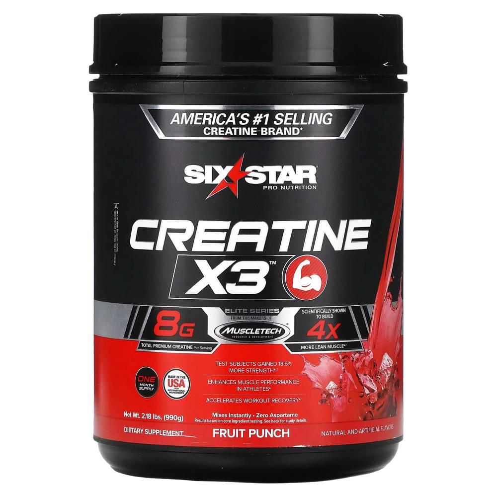 식스스타 크레아틴 X3 후르츠펀치 Creatine 990g - 상품 이미지