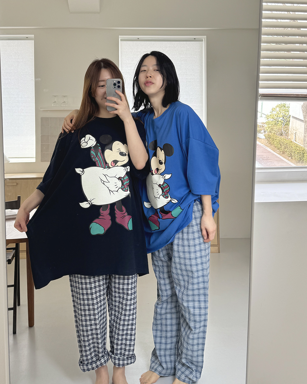 디즈니 굿밤 미키 티셔츠 국산 빅사이즈 오버핏 롱 루즈핏 커플 반팔티 상세 이미지 19
