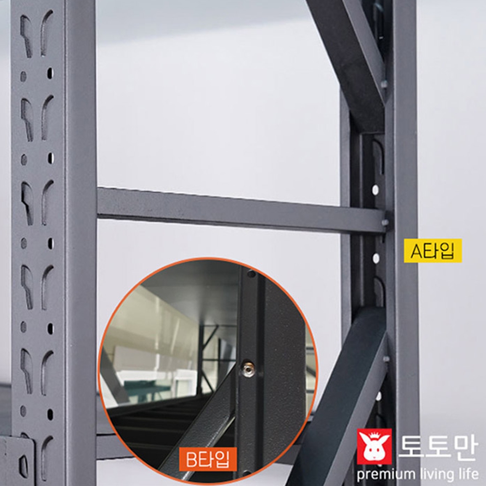 베란다철제선반 세탁실 창고조립식앵글 4단 이미지 7