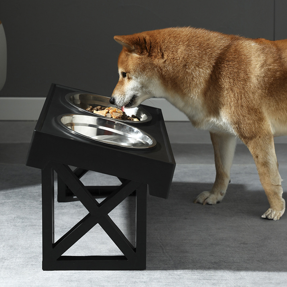 뽈뽈 전견용식기 각도조절 밥그릇 슬로우 식기 포함 2구