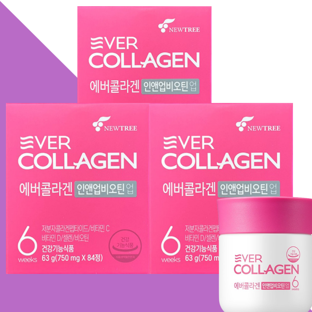에버콜라겐 인앤업 비오틴업 뉴트리 84정X3개 - 메인 이미지