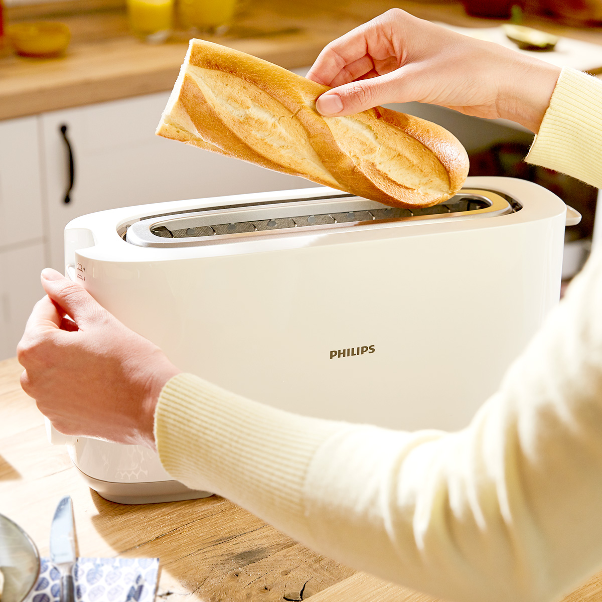 필립스 데일리 컬렉션 롱슬롯 토스터 HD2590/05 화이트