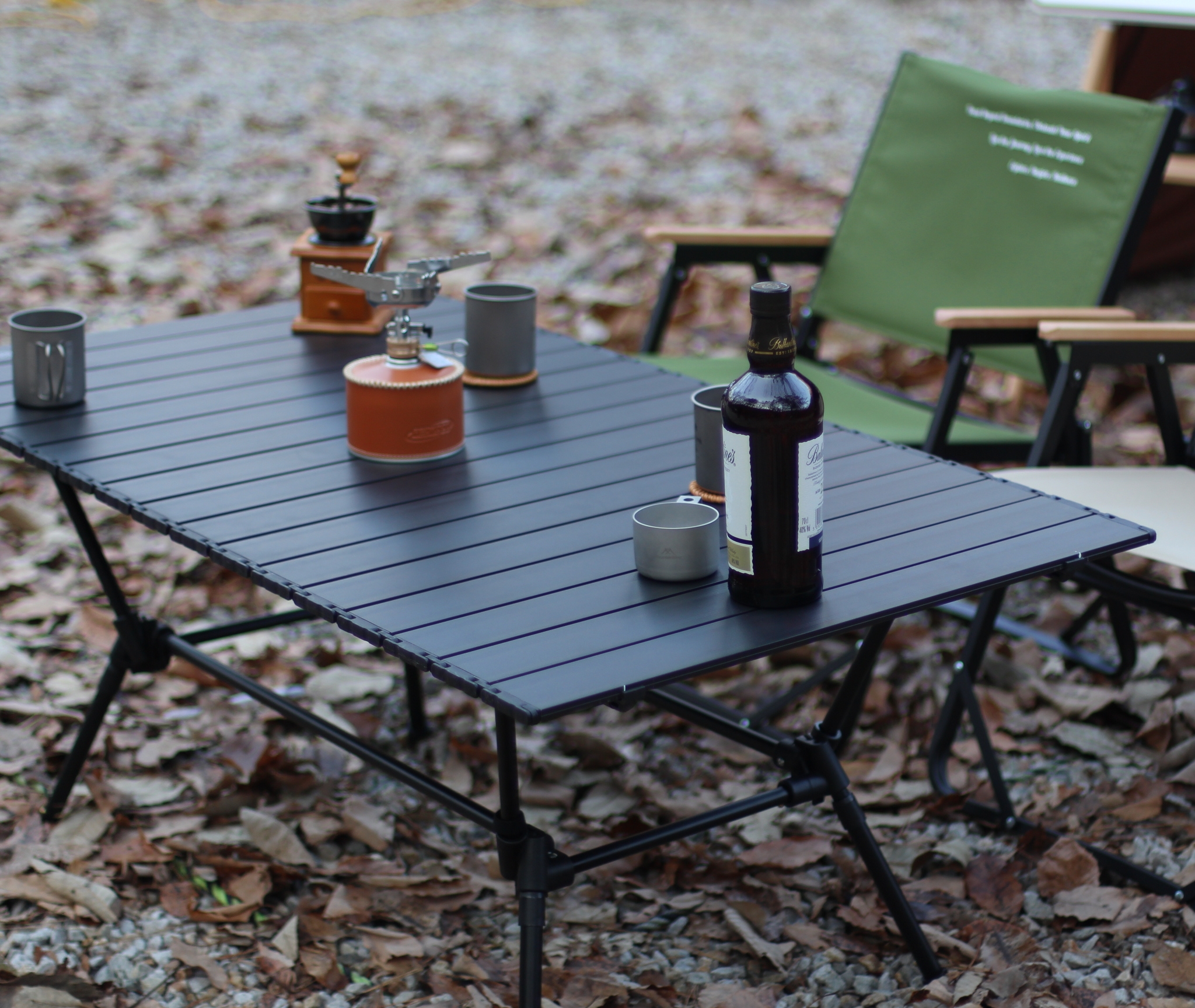 레드코코 캠핑 롤테이블 접이식 경량 테이블 높이조절 좌식 대형 120cm 블랙