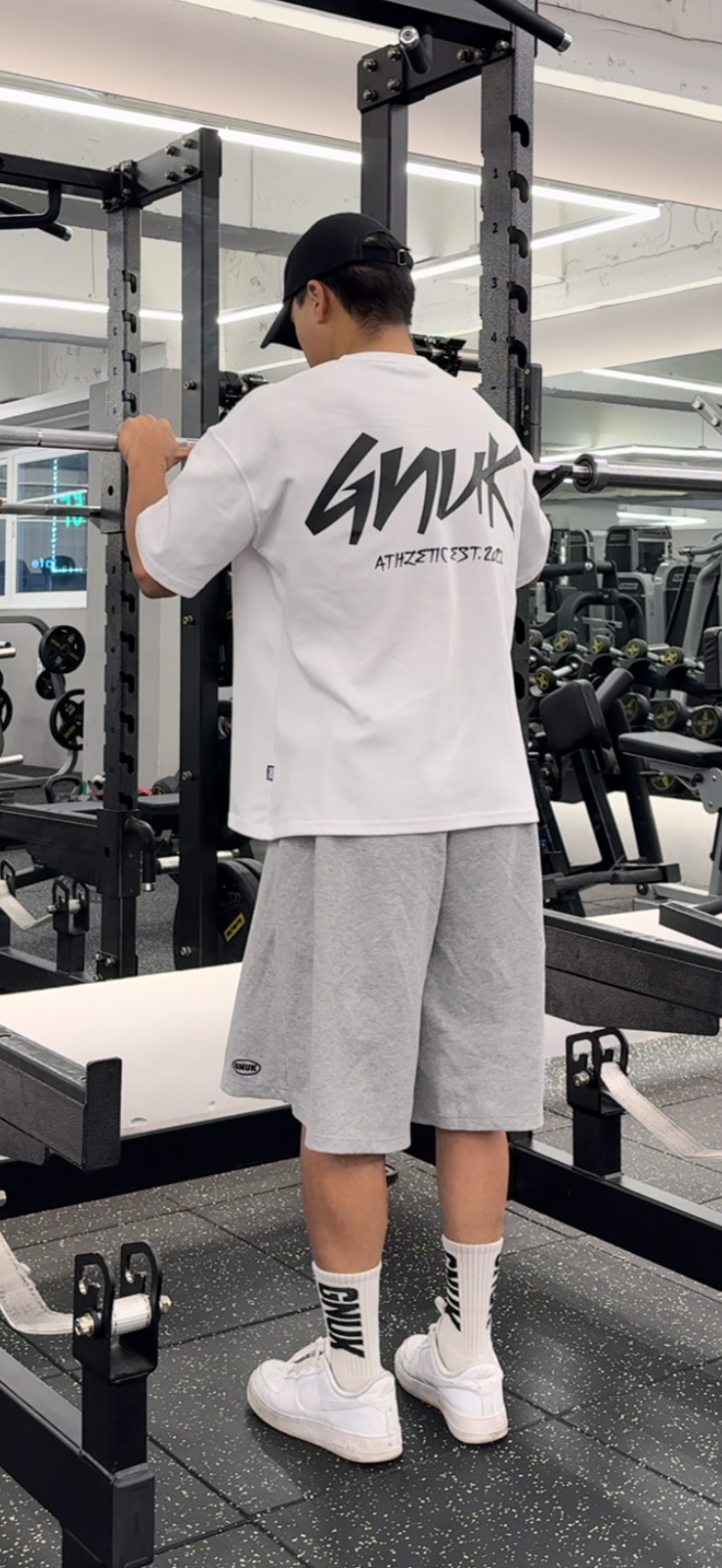 그누크 짐웨어반팔 헬스오버핏 반팔 남자 헬창옷 크로스핏티셔츠 어깨넓어보이는 옷 - 상세 이미지 5