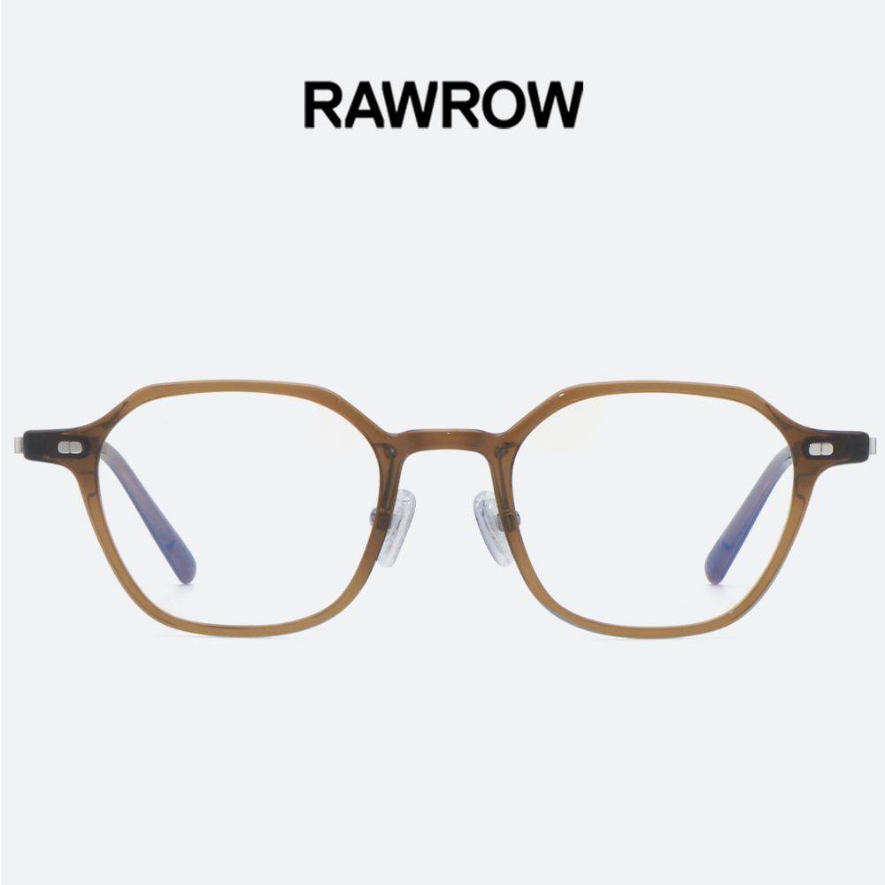 로우로우 안경 R EYE 485 BROWN 여자 남자 폴리곤 뿔테 - 상세 이미지 5