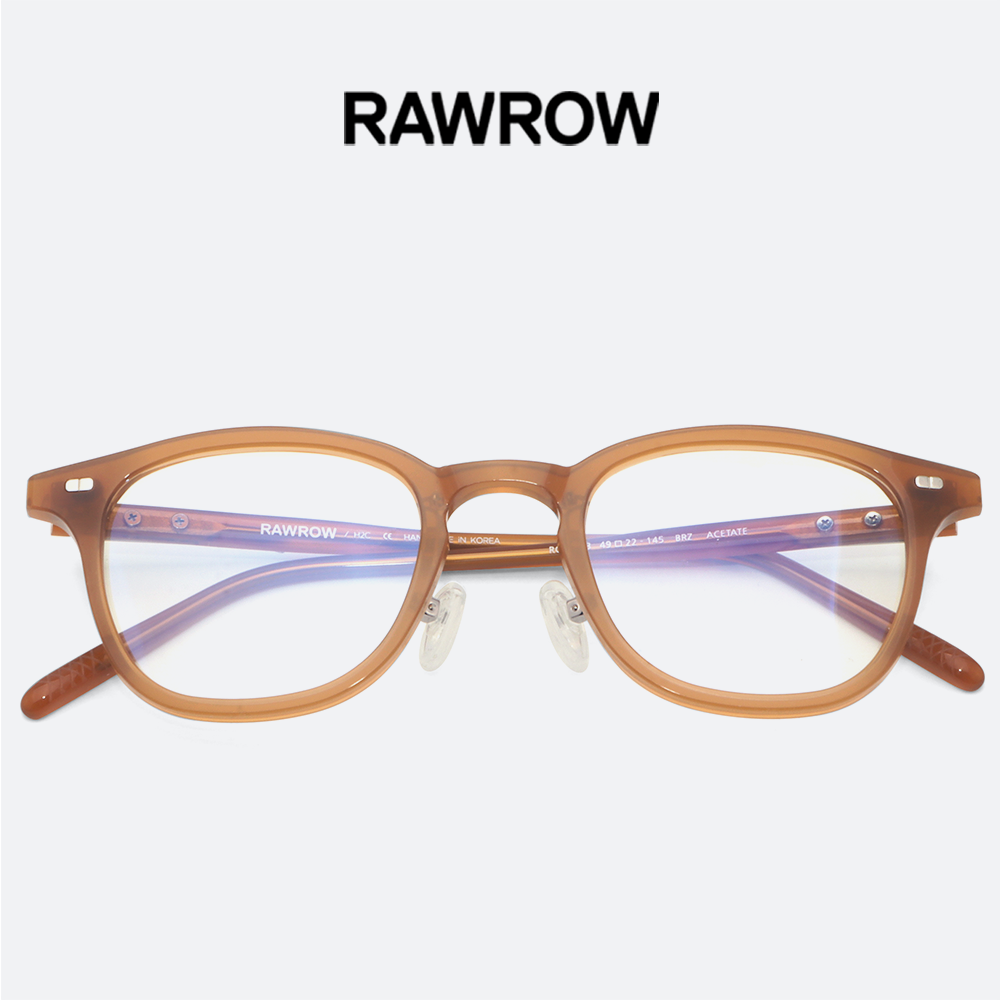 로우로우 안경 R EYE 484 BROWN 여자 남자 스퀘어 뿔테 이미지 6