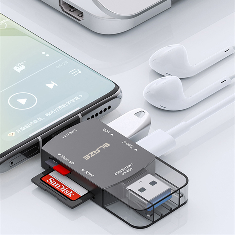 블레이즈 마이크로 SD카드 리더기 USB C타입 OTG 블랙박스 라이트닝 2TB 7in1 이미지 6