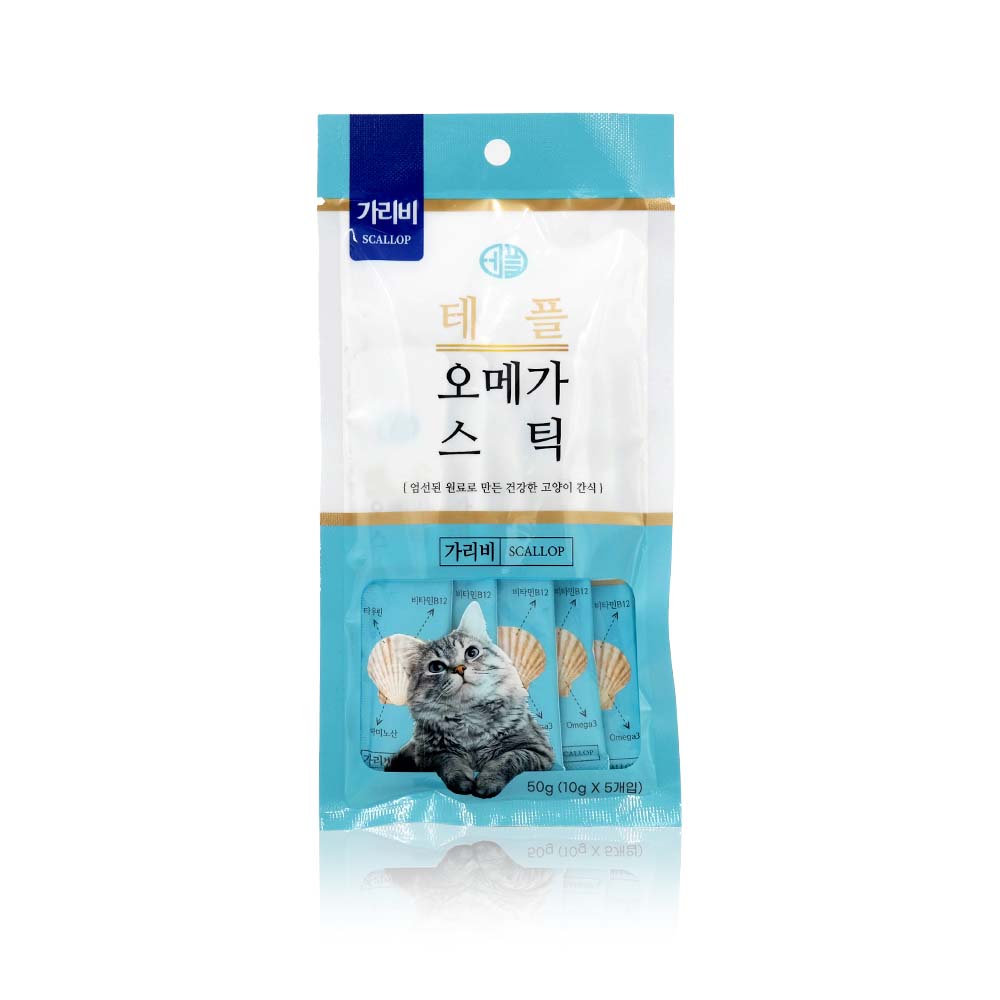테플 오메가스틱 10g x 5P 가리비 고양이간식 제품 이미지