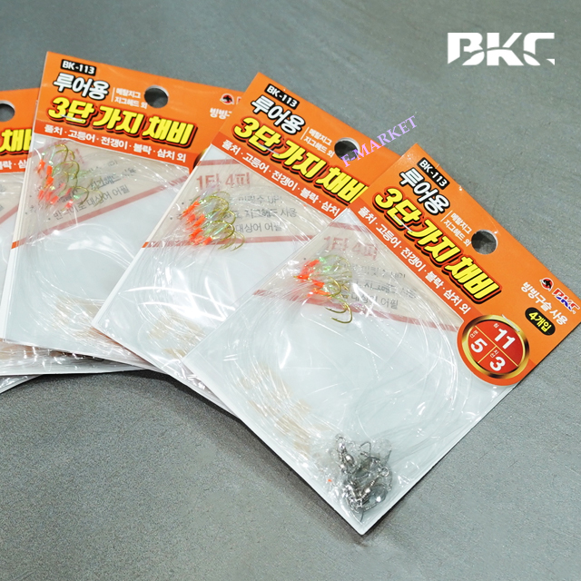 백경 카드채비 3단 가지채비 지그 사비키 고등어 볼락 갈치 풀치 전갱이 BK-113 - 상세 이미지 3