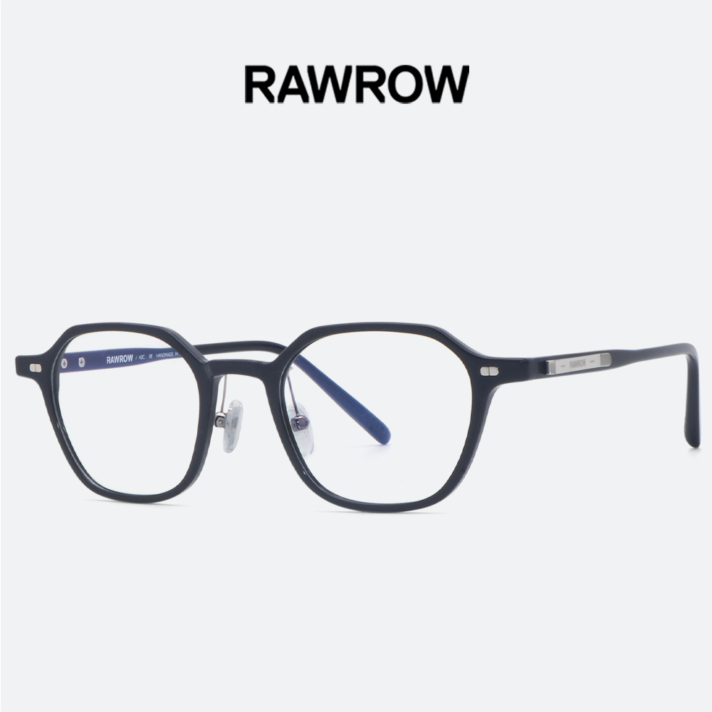 로우로우 안경 R EYE 485 BLACK 여자 남자 폴리곤 뿔테 이미지 6