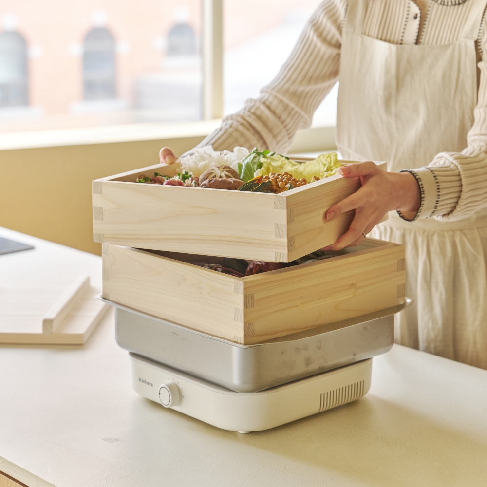 동서가구 다찜 편백 통원목 짜맞춤 나무찜기 2단 세트 DF925235