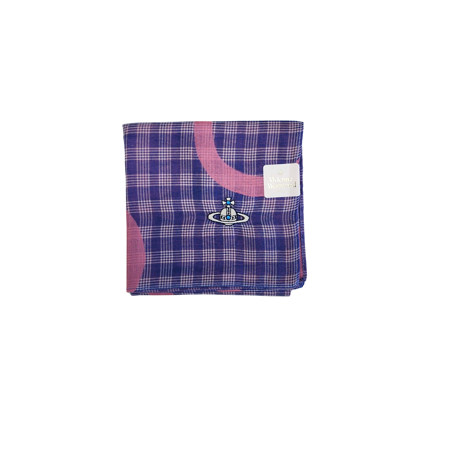 비비안웨스트우드 파이브링 체크 손수건 스카프