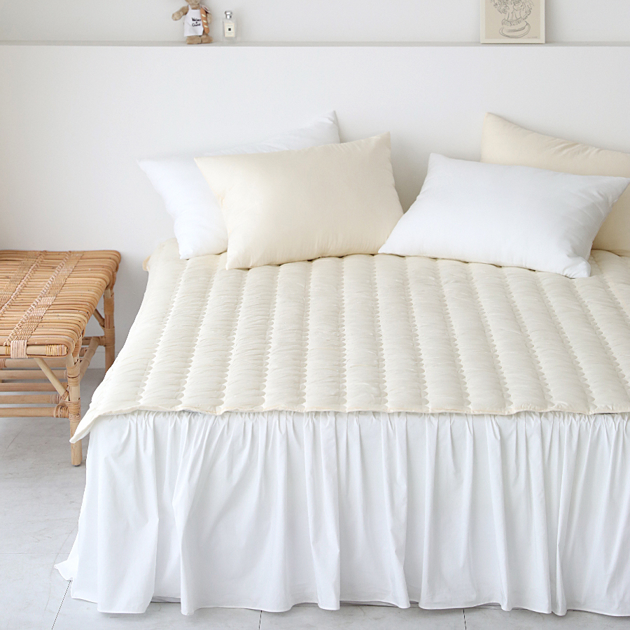 모달 봄이랑가을이랑 텐셀모달100 고정밴드 미끄럼방지 10cm 더 넉넉한 밴딩 누빔 침대패드