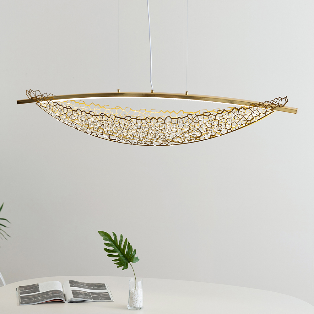 LED 식탁조명 식탁등 웨이브 롤링 40W 크롬