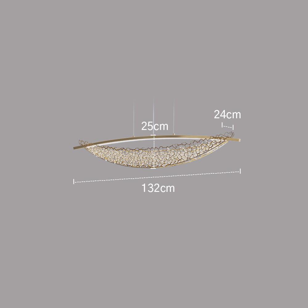 LED 식탁조명 식탁등 웨이브 롤링 40W 크롬
