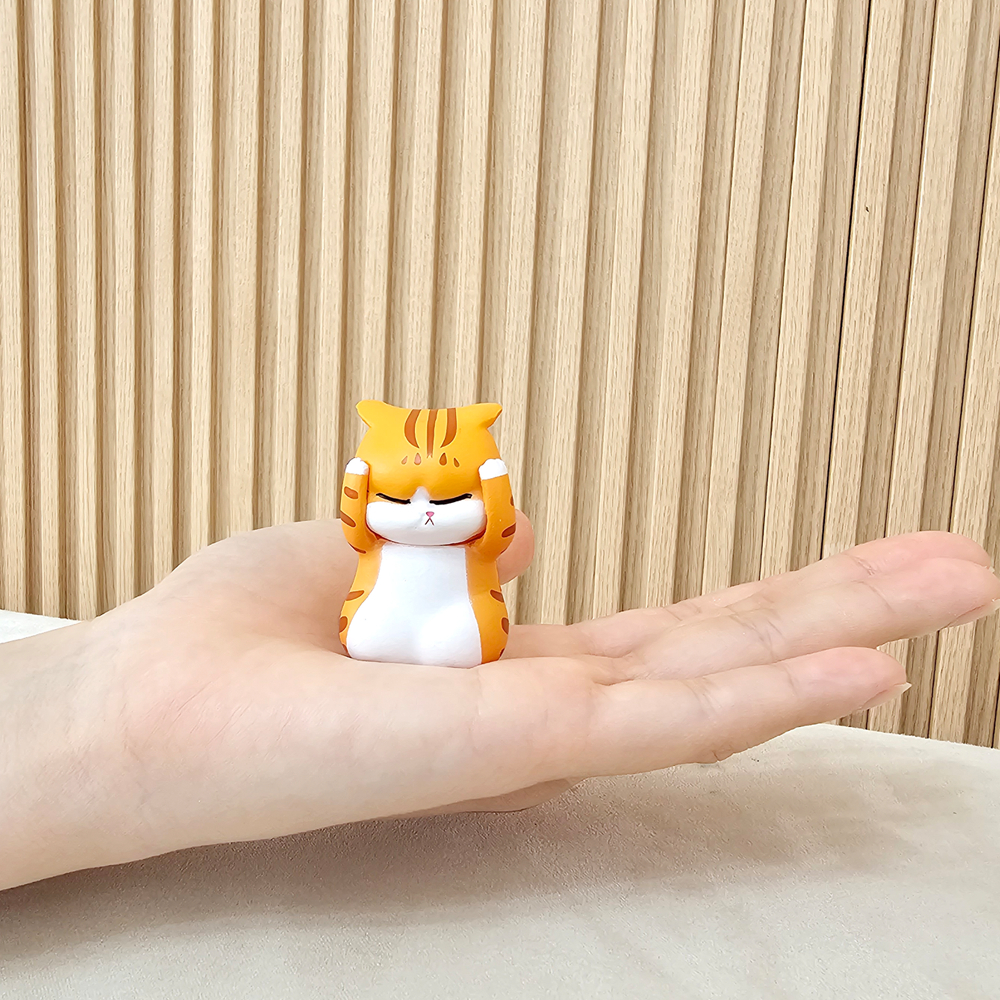 집사 힐링 데스크테리어 귀여운 길냥이 고양이 미니어처 피규어 - 상세 이미지 2