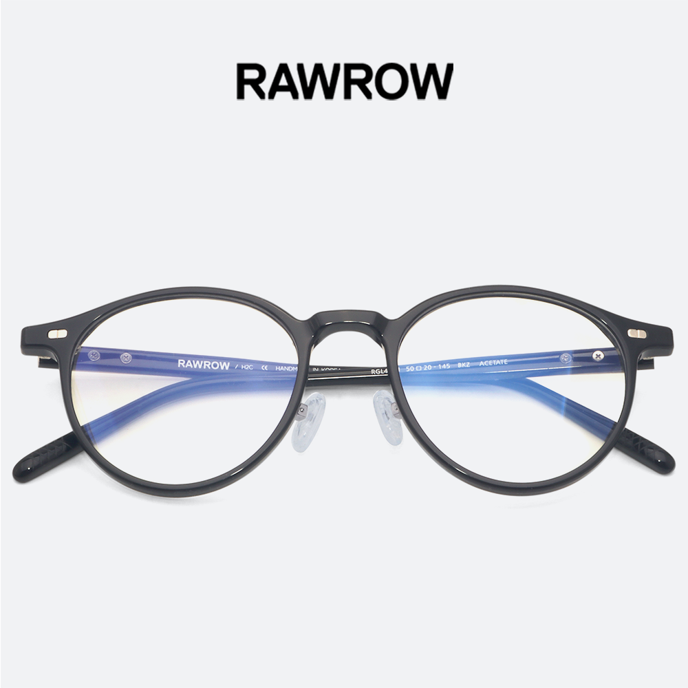 로우로우 안경 R EYE 483 BLACK 여자 남자 라운드 가벼운 검정 뿔테 이미지 7