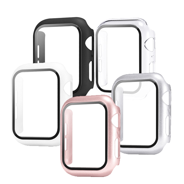 다원 애플워치 호환 강화유리 풀커버 케이스 42mm, 실버 - 상세 이미지 3