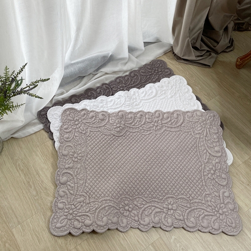 프렌치 양면 누빔 순면 욕실 발매트3컬러45x65 - 메인 이미지
